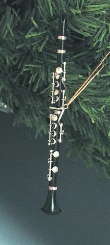 Music Treasures Co. Black Clarinet Christmas Ornament
