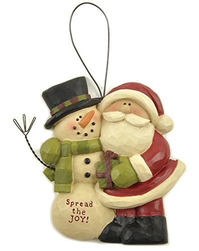 Blossom Bucket Snowman/Santa Ornament, Spread The Joy