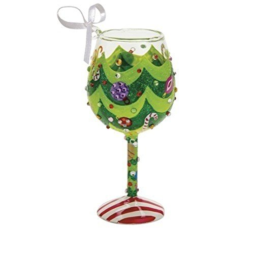 Santa Barbara Design Studio Lolita Holiday Wine Glass Ornament, Mini, Tipsy Christmas