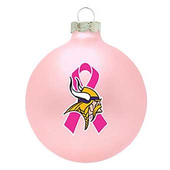 Minnesota Vikings Breast Cancer Awareness Ornament