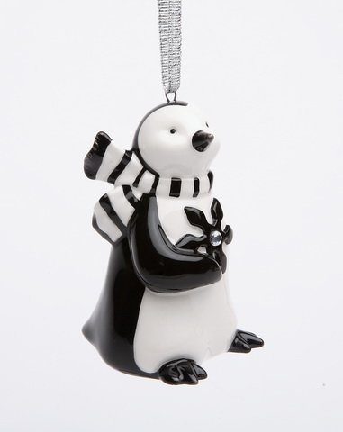 Appletree Design Penguin with Snowflake Ornament, 3-1/8-Inch Tall, Includes String for Hanging