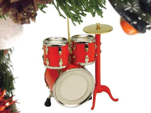 Music Treasures Co. Red Drum Set Christmas Ornament
