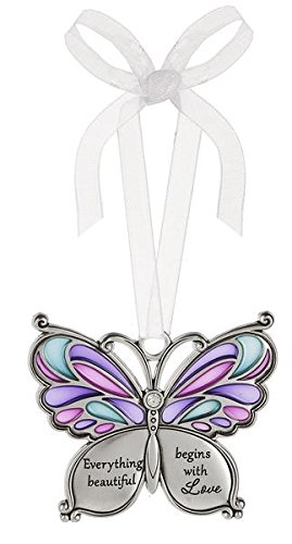 Ganz Butterfly Wishes Colored Ornament – Everything beautiful begins with Love