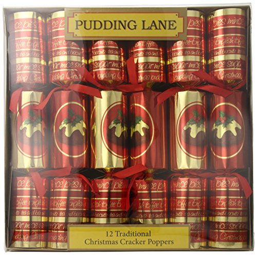 Pudding Lane Christmas Crackers, Christmas Pudding Script, 12 Count