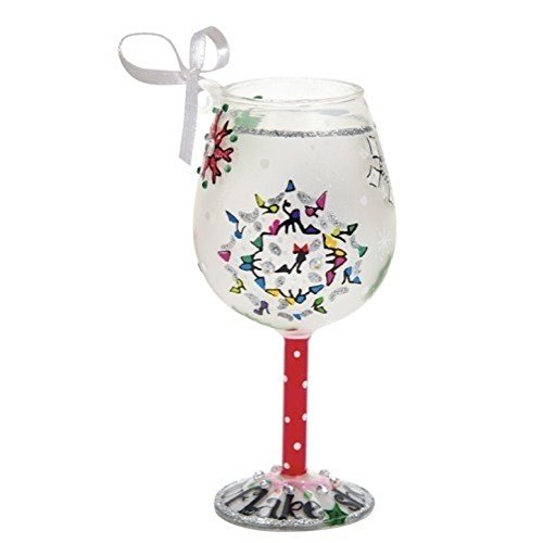 Santa Barbara Design Studio Lolita Holiday Wine Glass Ornament, Mini, Shop-A-Snowflake