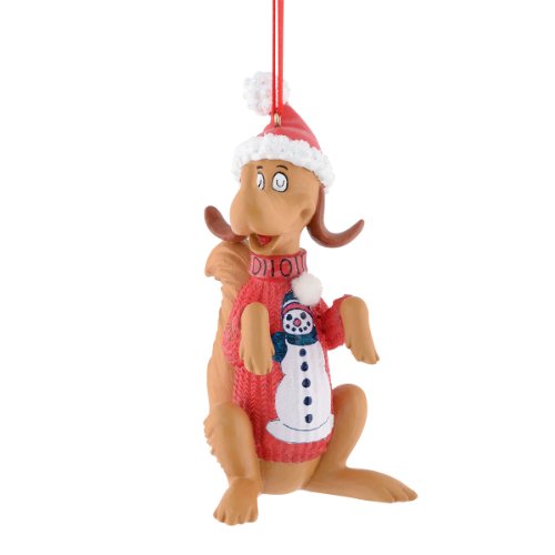 Department 56 Grinch Max Snowman Sweater Ornament, 3.75-Inch