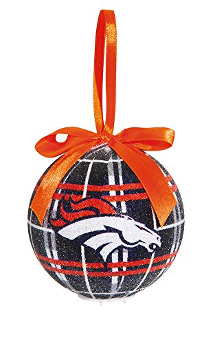 100mm LED Ball Ornament, Denver Broncos