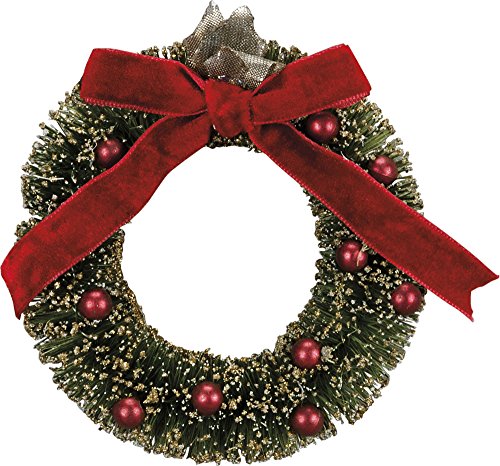 Small Bristle Wreath Christmas Ornament – 3.5 Inch Diameter