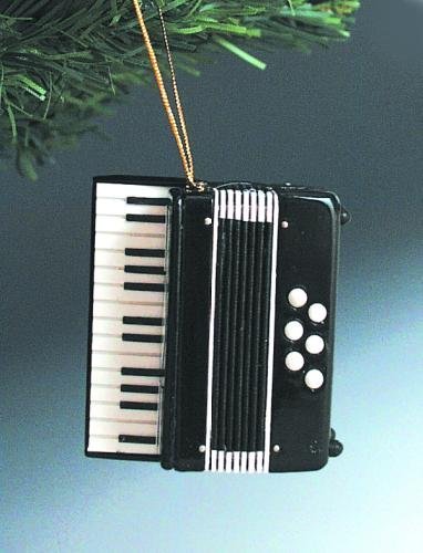 Music Treasures Co. Black Accordion Christmas Ornament