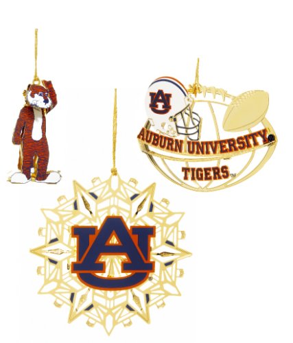Baldwin University of Auburn Sports Ornaments, Set of 3