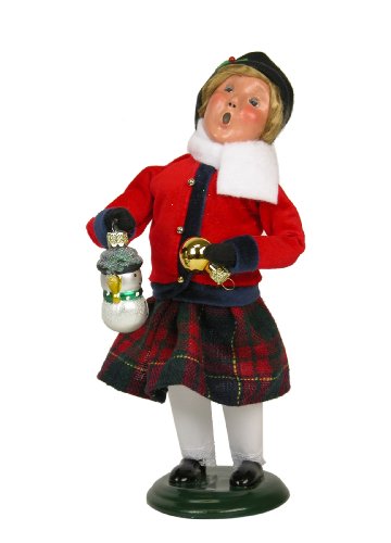 Byers Choice – Girl with Glass Christmas Ornaments – Christmas Decoration – Byers Choice Caroler