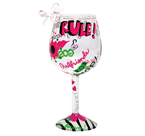 Santa Barbara Design Studio Lolita Holiday Mini-Wine Ornament, Girlfriends Rule