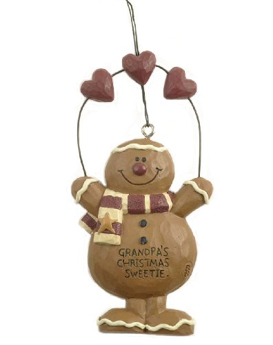 Blossom Bucket “Grandpa’s Christmas Sweetie” Gingerbread Ornament