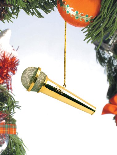 Music Treasures Co. Gold Microphone Ornament