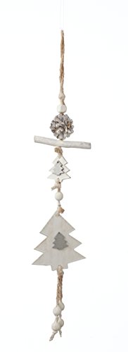Sage & Co. XAO17518WH 20″ Wood Tree Dangle Ornament