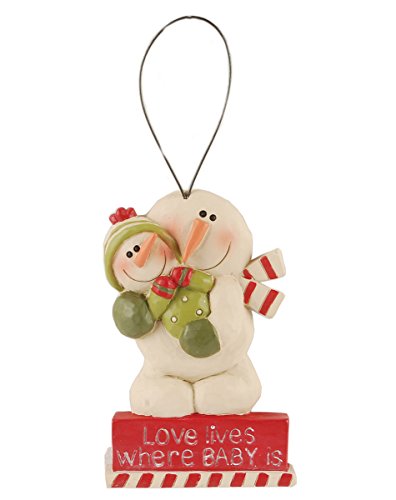 Blossom Bucket ‘Where Baby Is’ Snowman Ornament