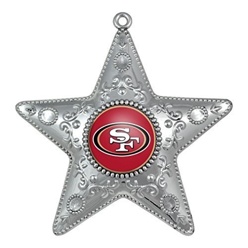 San Francisco 49ers 4.5″ Silver Star Ornament