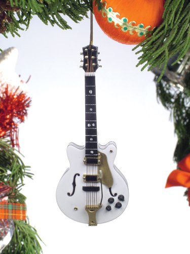 Music Treasures Co. White Falcon Electric Guitar Christmas Ornament