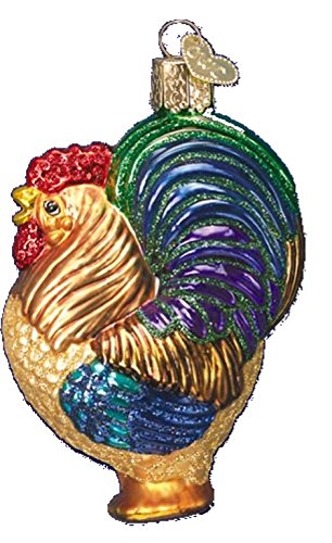 FARM ROOSTER Bird Ornament Old World Christmas NEW