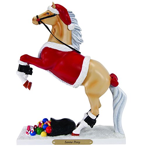 Enesco Trail of Painted Ponies Santa Pony Figurine, 8.5-Inch