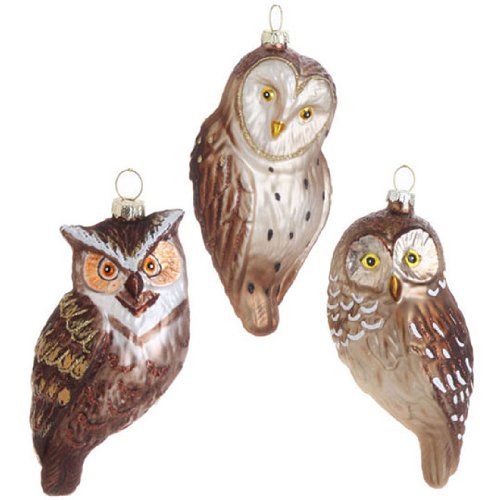 RAZ Imports – 5.5″ Owl Ornaments – Set of 3