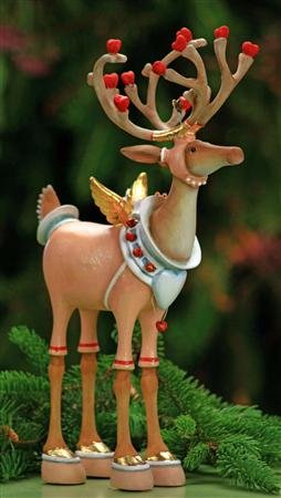 6.5″ Patience Brewster Krinkles Dashaway Cupid Reindeer Christmas Ornament