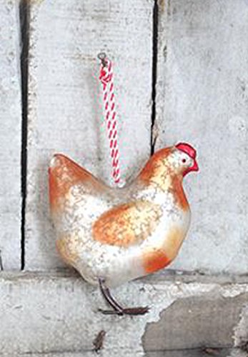 Creative Co-op Orange Chicken Christmas Ornament