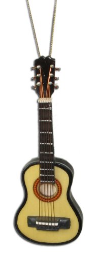 Miniature Folk Guitar Acoustic Christmas Ornament 4″