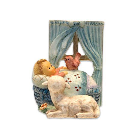 2.5″ Christmas Traditions The Gaurdian Child with Bird & Lamb Christmas Ornament