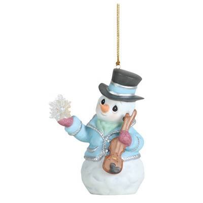 Precious Moments Snowman With Violin Ornament “Evening Rehearsal” Second in Series