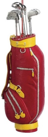 Golf Bag Ornament – Red