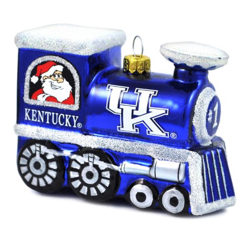 NCAA Kentucky Wildcats Blown Glass Train Ornament