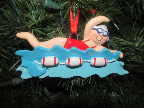 Swimmer Girl in Water Ornament