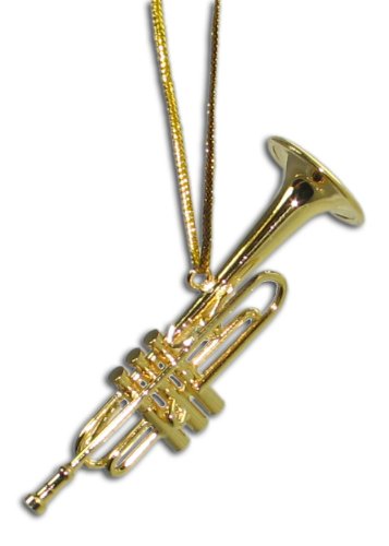 Miniature Trumpet Christmas Ornament 2.5″