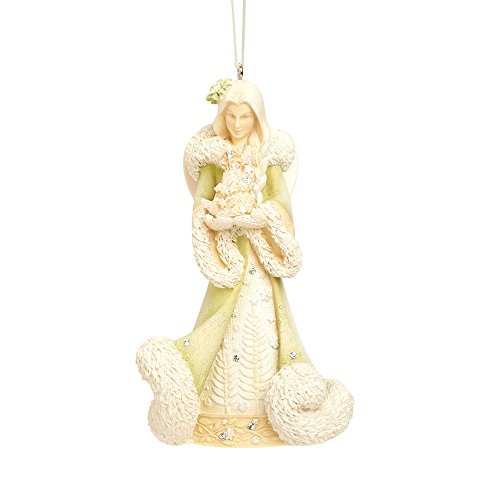 Enesco Foundations Gift Angel with Tree Ornament,