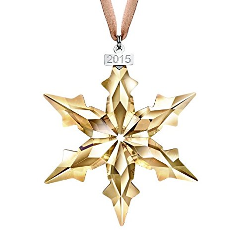2015 SCS Swarovski Member Exclusive Golden Shadow Christmas Ornament Large