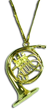 Miniature French Horn Christmas Ornament