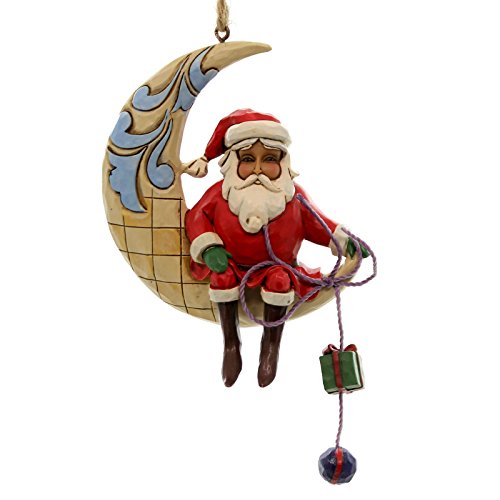 Enesco Jim Shore Santa on Crescent Moon Ornament