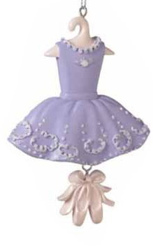 Purple Ballerina Dress & Ballet Shoes Christmas Tree Ornament