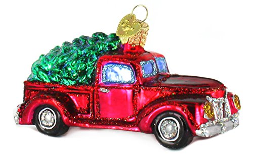 Old World Christmas Old Truck with Tree Ornament