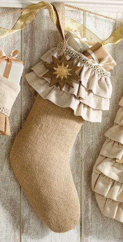 Mud Pie Ornament Stockings (Brown)