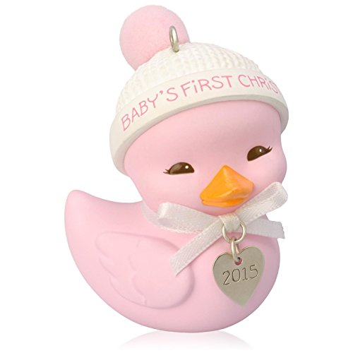 Baby Girl’s First Christmas Cute Little Ducky Ornament 2015 Hallmark