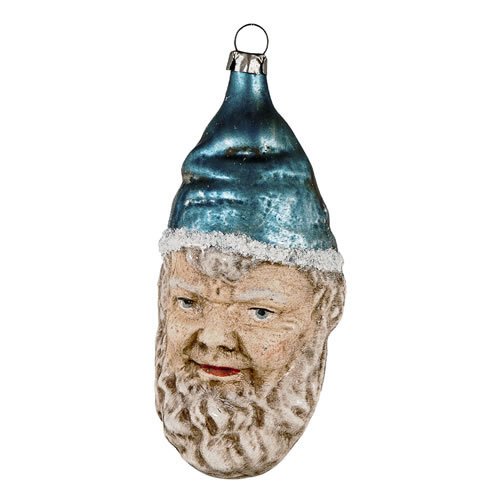 Vintage mouthblown Christmas Glass ornament “Dwarf with blue Cap” by MAROLIN® Germany