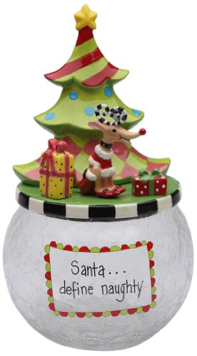 Appletree Design 62671 Cookie Jar with Seasonal Design, Ceramic/Glass, 6 by 10-5/8 by 6-Inch