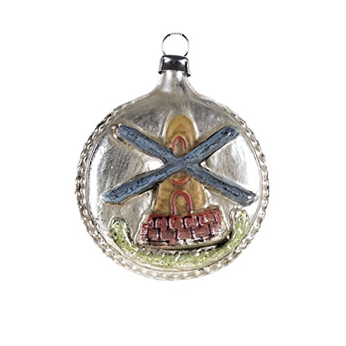 Vintage mouthblown Christmas Glass ornament “Windmill” by MAROLIN® Germany