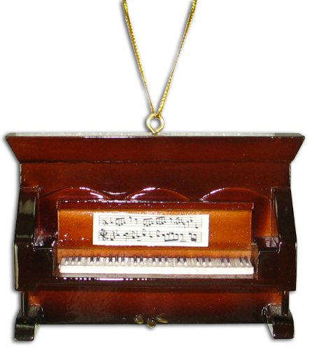 Miniature Upright Piano Christmas Ornament 3.5″