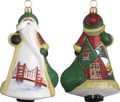 Glitterazzi San Francisco Santa Ornament
