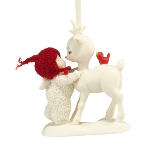 Department 56 Snowbabies “She Kissed A Reindeer” Ornament #4031780