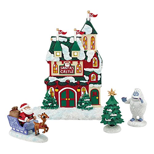 Department 56 Rudolph and Santa’s Castle Figurine