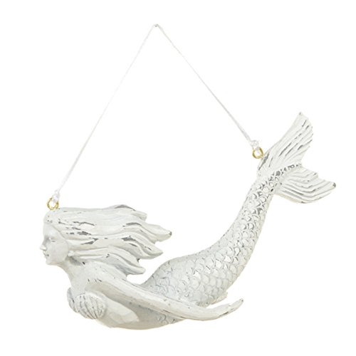 White Mermaid Swimning Ornament